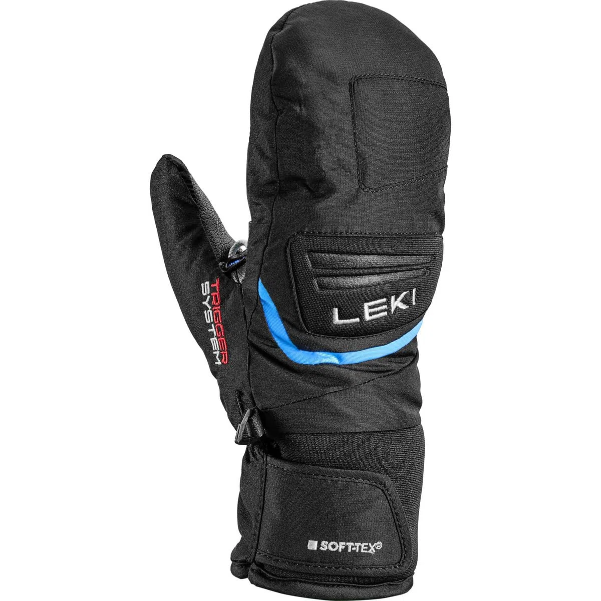 LEKI Kinder Griffin 3D Handschuhe, Black-Cyan, EU 5