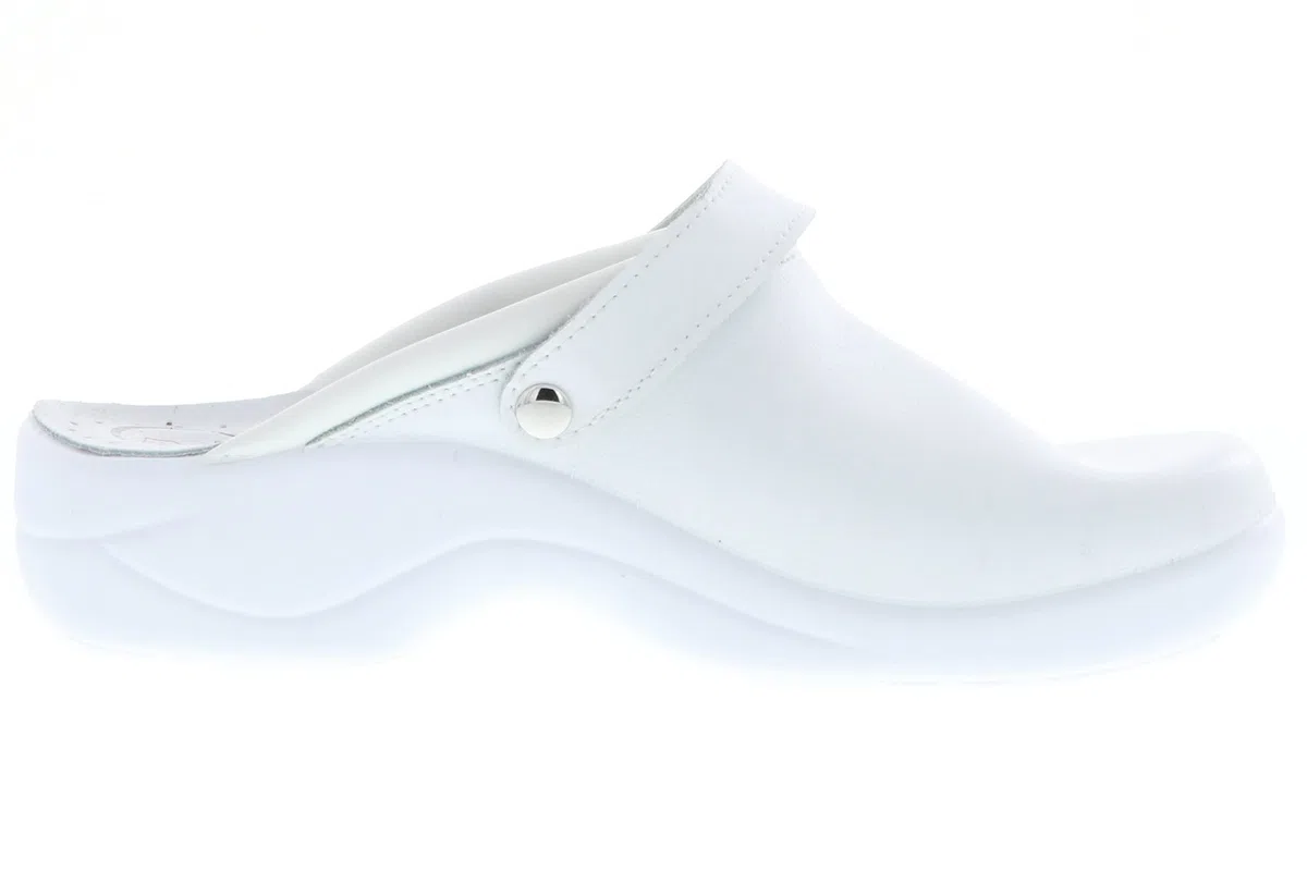 643-10 Zertifizierte Medizinische Lederschuhe Sandalen Sandalette Clog Pantolette Komfortschuhe Hausschuhe, Damen