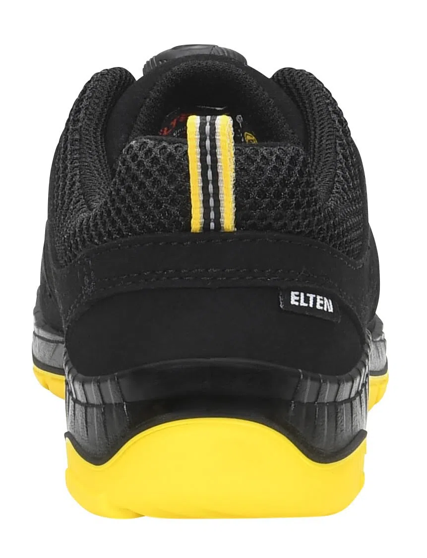 ELTEN Berufsschuh Maddox BOA Black-Yellow Low ESD O1, Damen und Herren, Textil, leicht, sportlich, Schwarz/Gelb, Gr. 39
