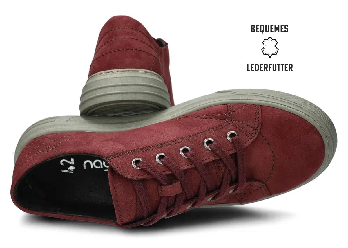 nagaba - Sneaker Herren - Halbschuhe Herren - Echtleder - Flache Schuhe, Sportschuhe, Bequeme Schnürschuhe, für Herbst, Frühling - Lederschuhe für Männer, Jungs - Modell 412