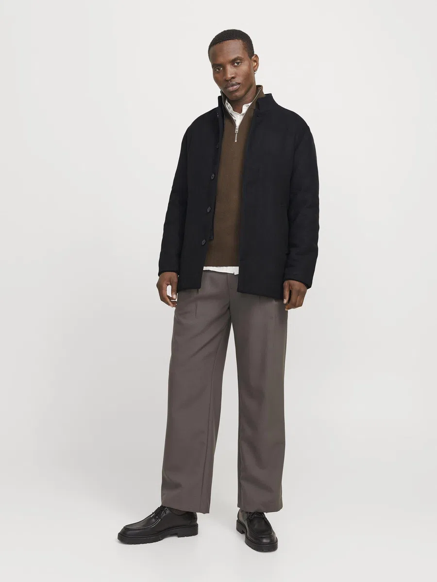 JACK & JONES Herren Mantel – Übergangsjacke & Wintermantel, Trenchcoat mit Stehkragen, Winddicht & Atmungsaktiv, Elegante Herren Jacke für Frühling, Herbst & Winter
