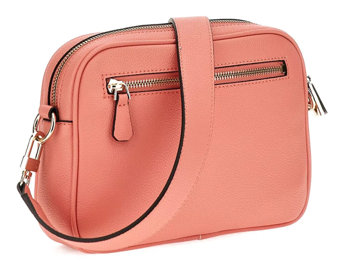 GUESS Umhängetasche Meridian Girlfriend Camera Bag Coral koralle