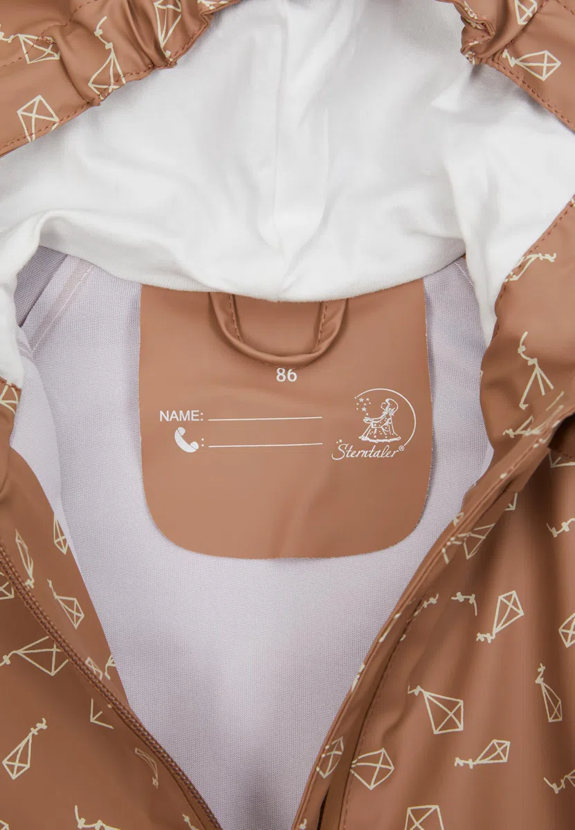 Sterntaler Regenjacke ungefüttert Drachen - Kinder Regenjacke wasserdicht - Jungen Jacke mit verschweißten Nähten Kapuze und reflektierendem Detail - robuste Regenbekleidung