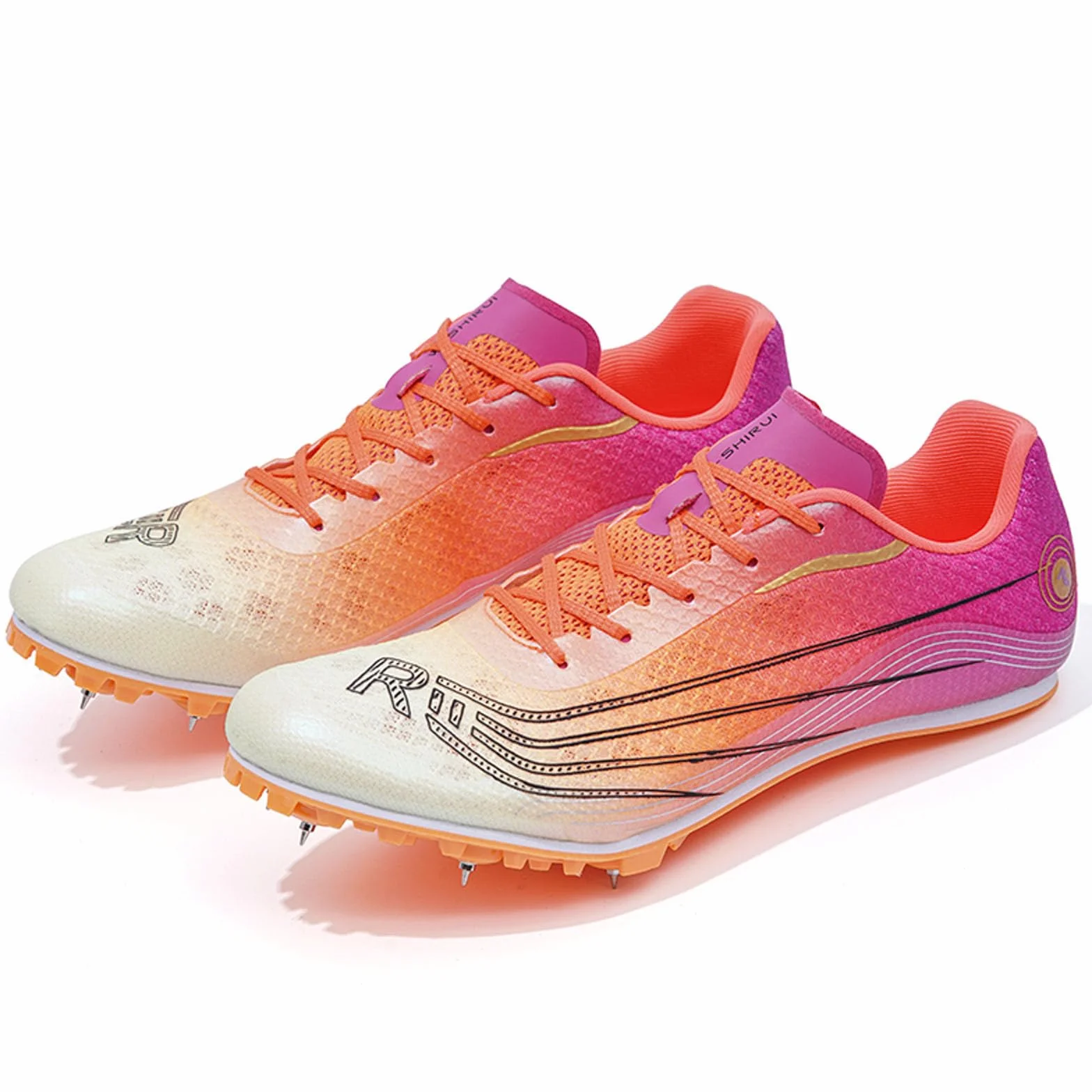 BLBK Spikes Leichtathletik Herren-Mittelstrecken-Laufschuhe, 7 Nägel Unisex-Leichtathletikschuhe, Jugendsportschuhe mit Spikes und Sprint