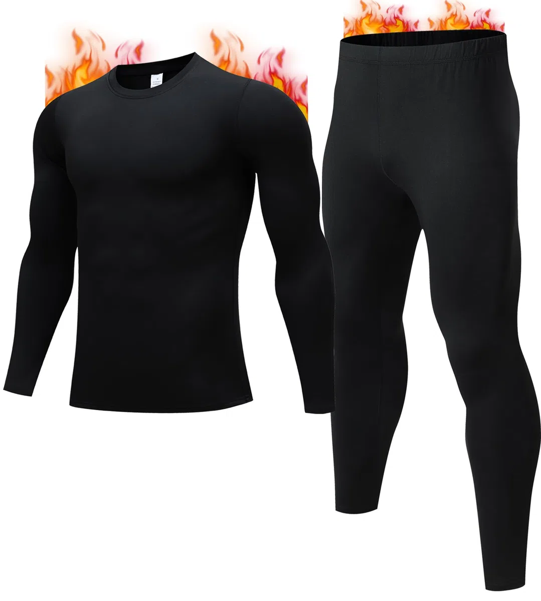 1 oder 3er-Pack lange Herren-Unterhose, Thermohose, Fleece-gefüttert, leichte Baselayer-Hose, Kompressions-Leggings, Winterausrüstung