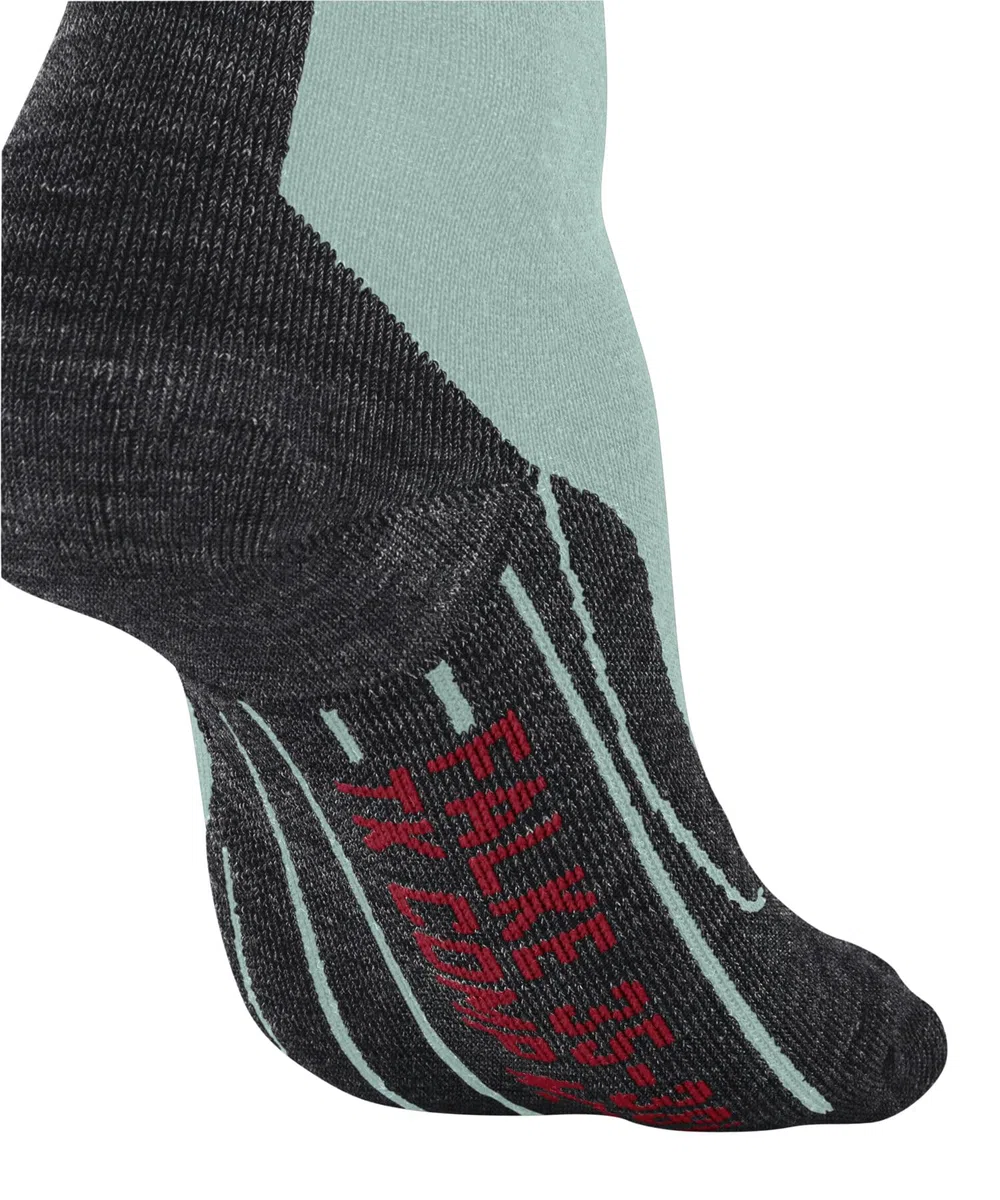 FALKE Damen TK Compression Wandersocken atmungsaktive schnelltrocknende klimaregulierende geruchshemmende Wolle Funktionsmaterial mittlere Polsterung Kompression stabilisierend antiblasen 1 Paar