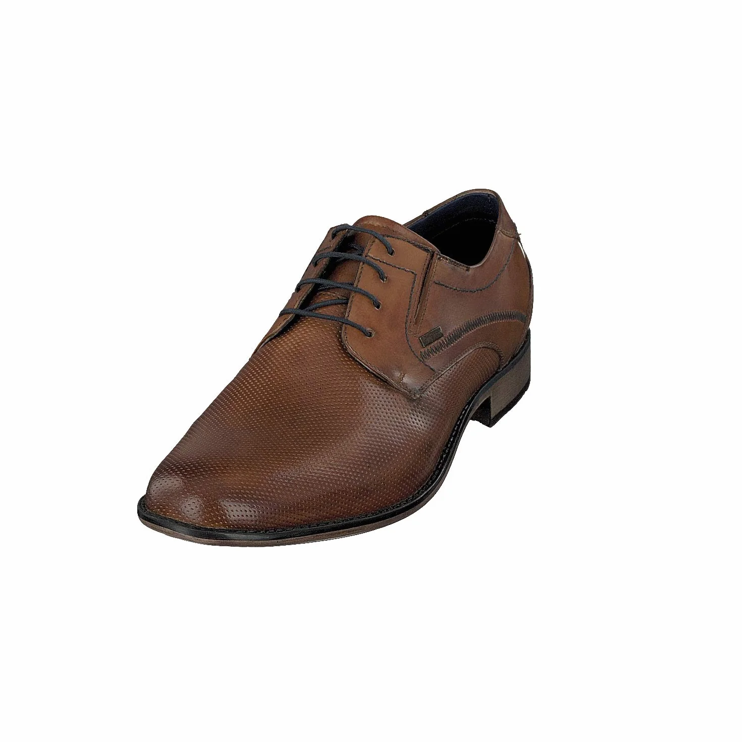 bugatti Herren Business Halbschuh aus Leder, Derby mit Hand Finish und Perforation