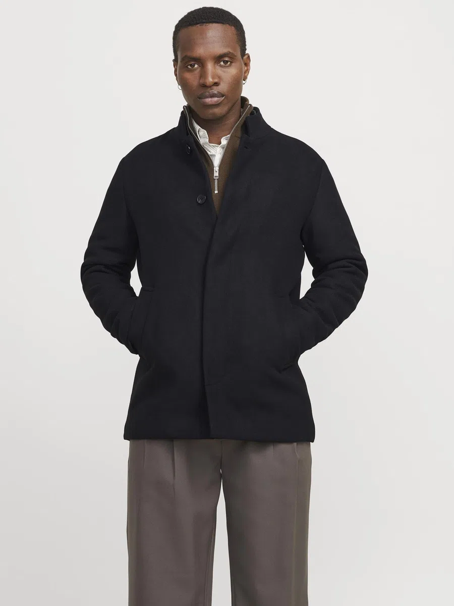 JACK & JONES Herren Mantel – Übergangsjacke & Wintermantel, Trenchcoat mit Stehkragen, Winddicht & Atmungsaktiv, Elegante Herren Jacke für Frühling, Herbst & Winter