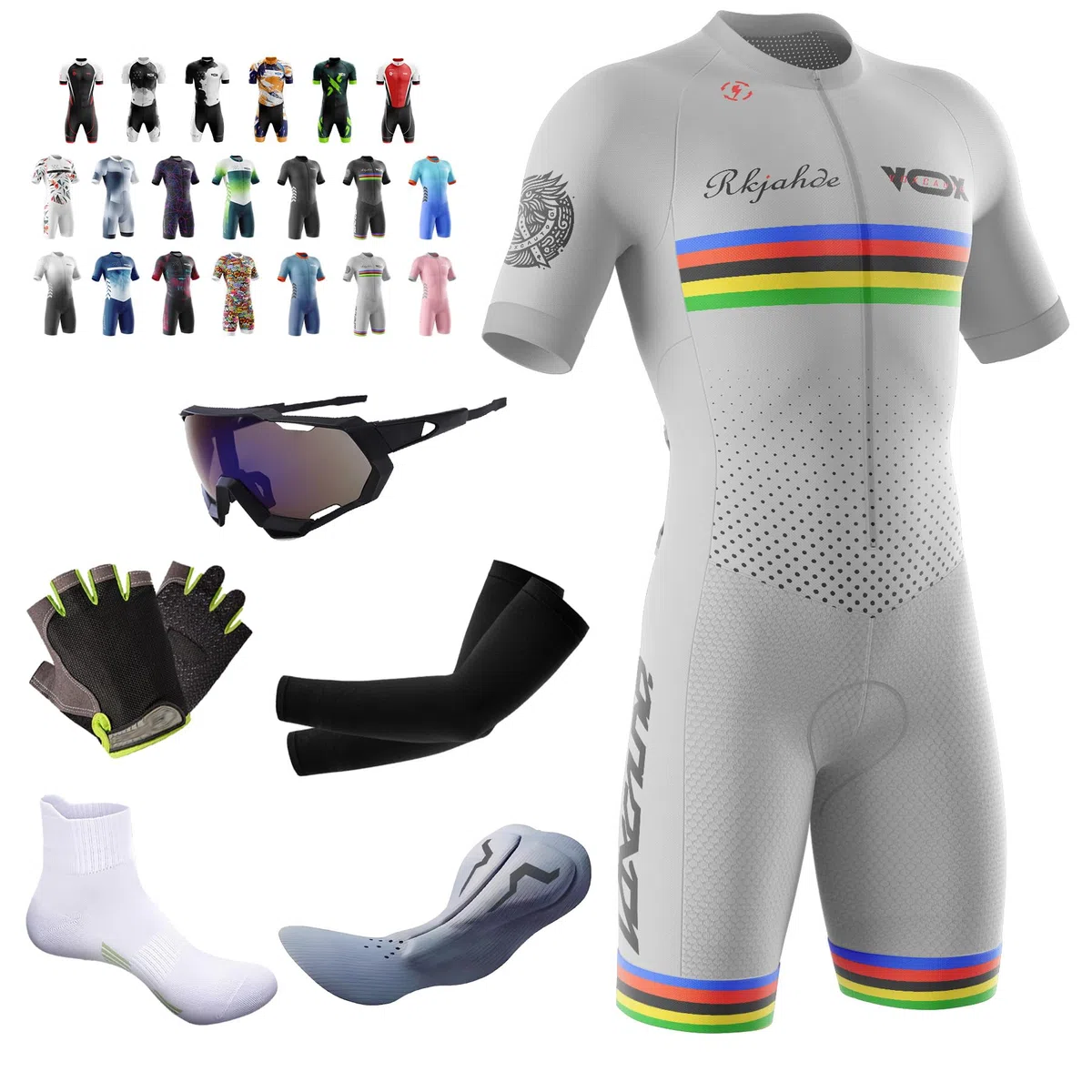 Herren-Fahrrad-Skinsuit, Gel-Polsterung, MTB-Triathlon-Triathlon-Tri-Anzug, schnelltrocknend, für Radfahren, Training, Rennrad, Fahrradbekleidung