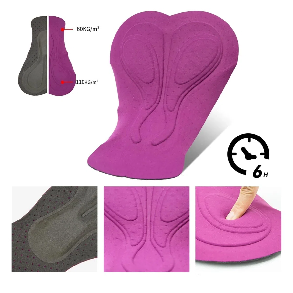 Damen-Radhose Mit TräGern Damen Radhose mit Trägern, 6 Stunden Radsport-Polsterung, atmungsaktiv, Mountain Road Bike Shorts, Fahrradhose FüR Radsport