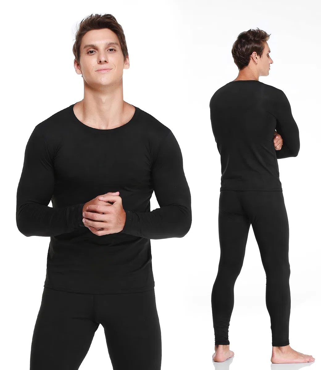 1 oder 3er-Pack lange Herren-Unterhose, Thermohose, Fleece-gefüttert, leichte Baselayer-Hose, Kompressions-Leggings, Winterausrüstung