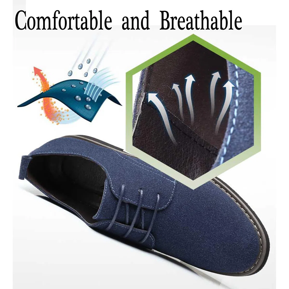 Asifn Herren Kleid Oxford Schuhe Klassische Schnürung Lässige Wildleder Samt Low-Top Britische Business Atmungsaktive Schuhe