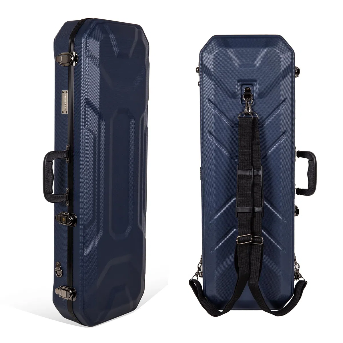Crossrock CRA860VFBL 4/4 Violinenkoffer, ABS-Hartschale mit Innenfach, abnehmbare Gurte, Blau