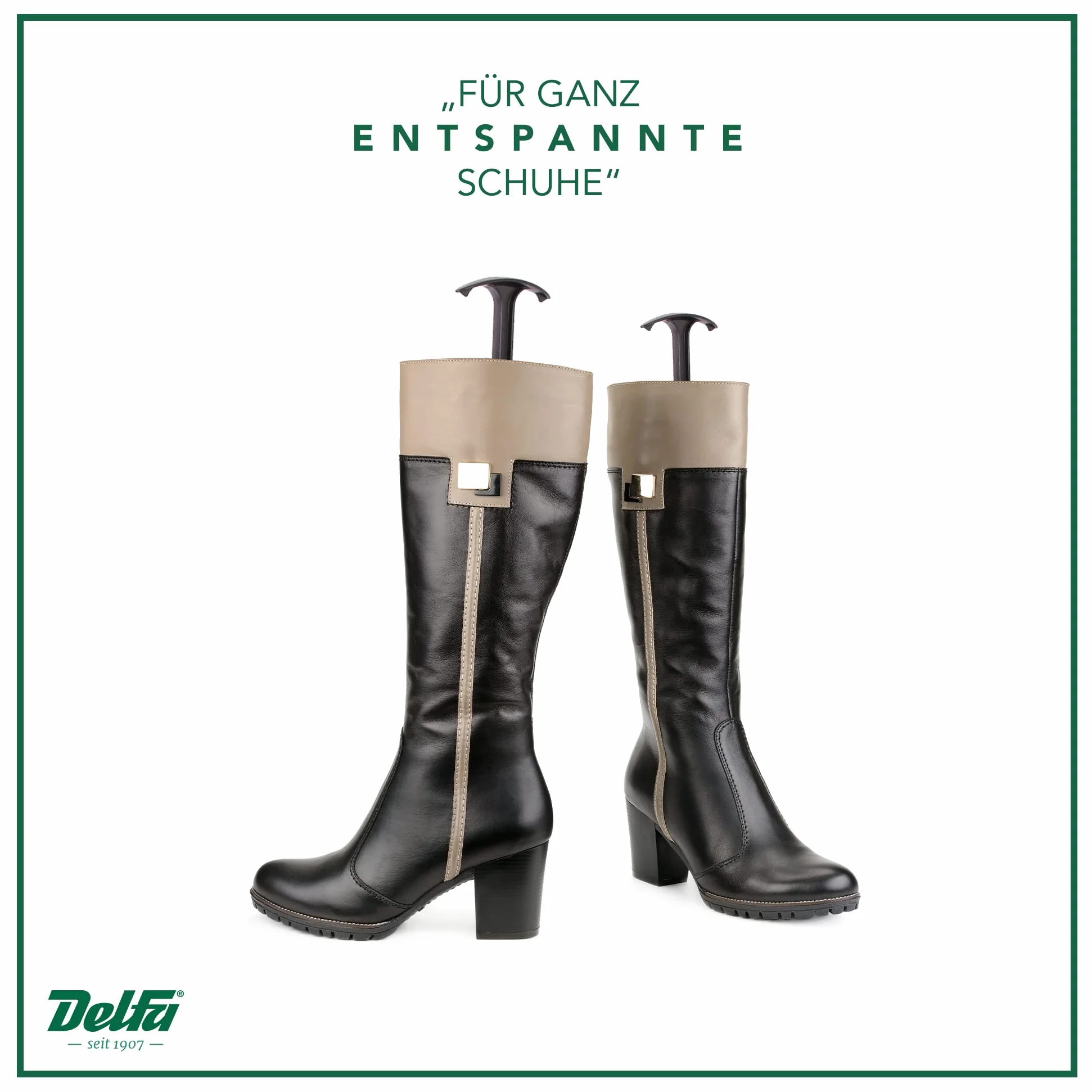DELFA Stiefelformer 5 Paar - mit innovativem Sensomatic Federelement - Stiefelspanner - Länge 35 cm - Schaftformer