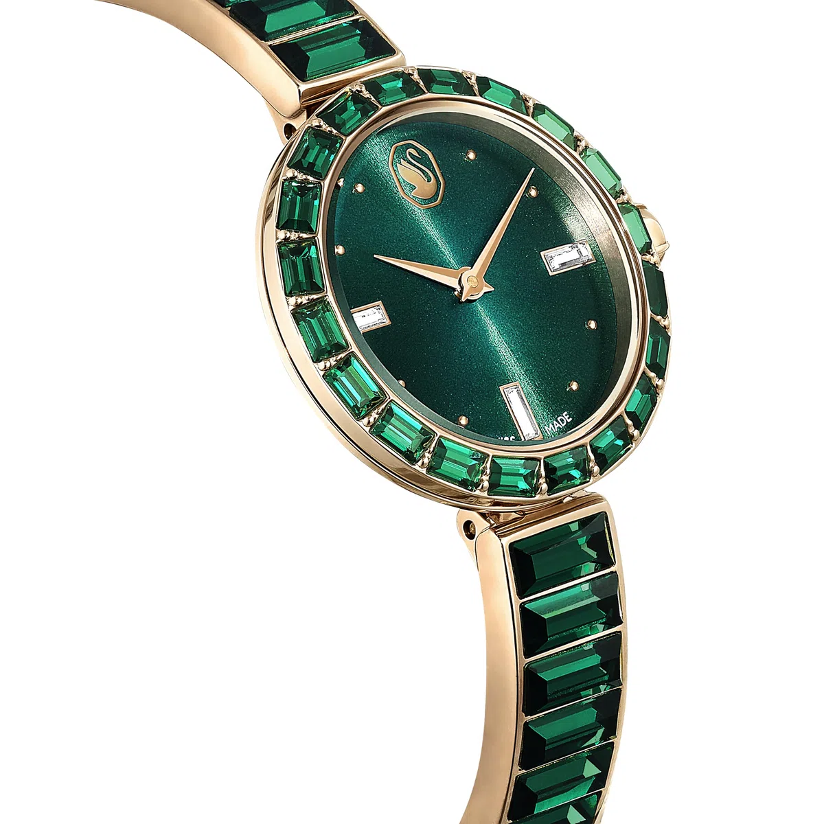 Swarovski Matrix Kollektion Armreif-Uhr, Swiss Made