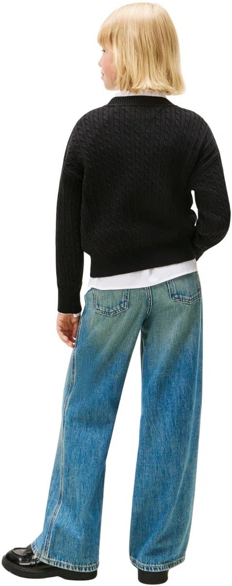 Tommy Hilfiger Mädchen Cable Sweater Kg0kg08848 Pullover (1er Pack)