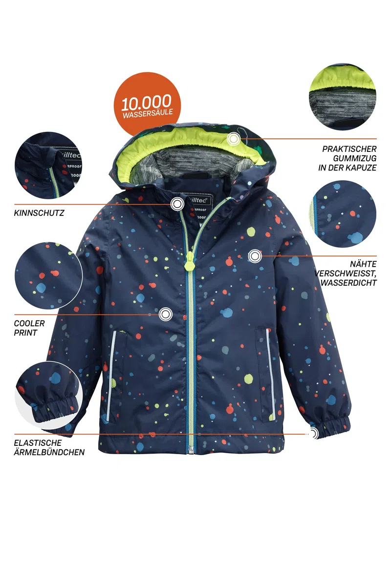Killtec Unisex Kos 143 Mns Jckt Funktionsjacke mit Kapuze, Kinderjacke