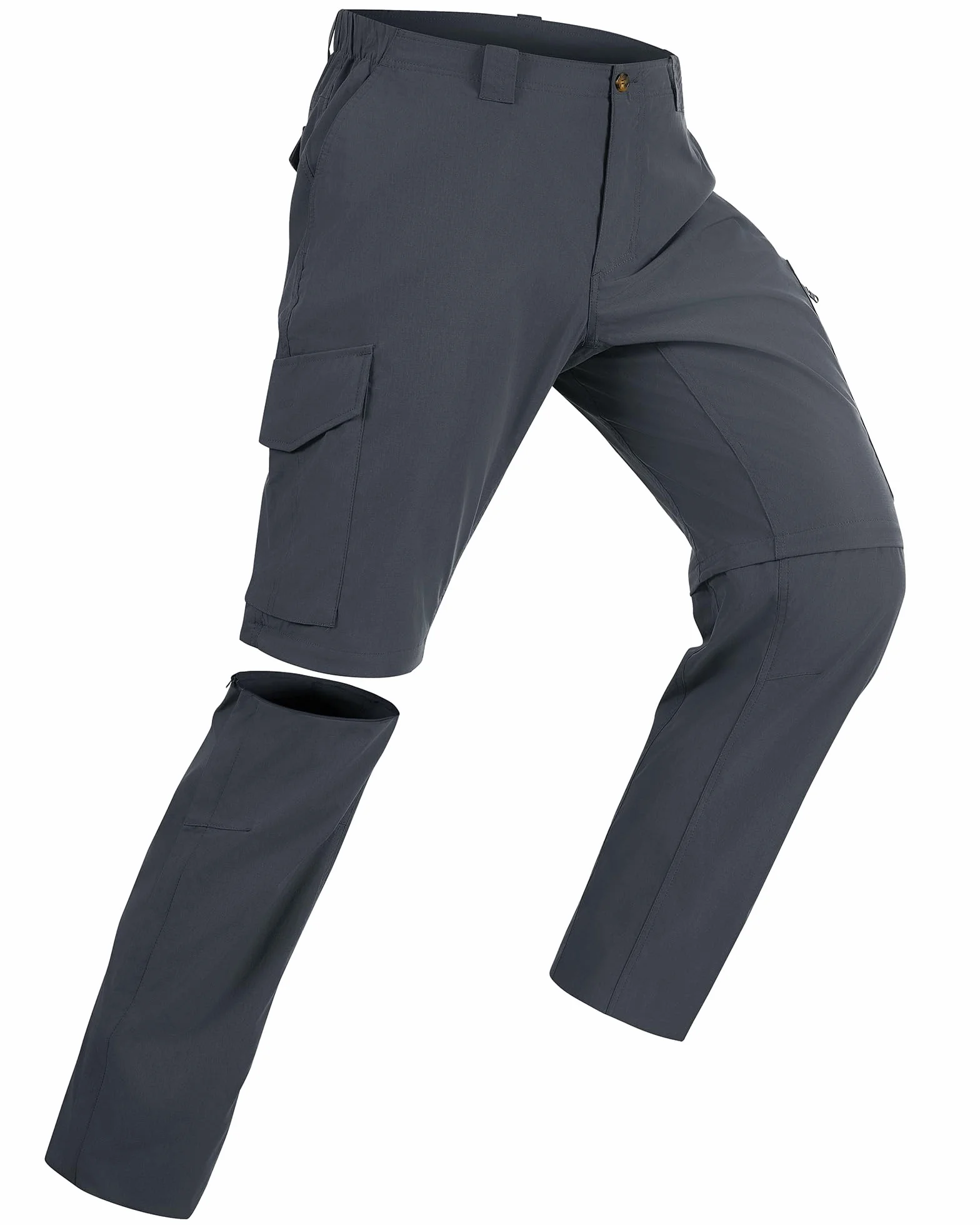 33,000ft Wanderhose Herren Zip Off Trekkinghose, Atmungsaktiv Abnehmbar Stretch Outdoorhose mit 6 Taschen，Sommer Funktionshose Schnell Trockend Leichte Kurze Hose für Wandern Fahrrad