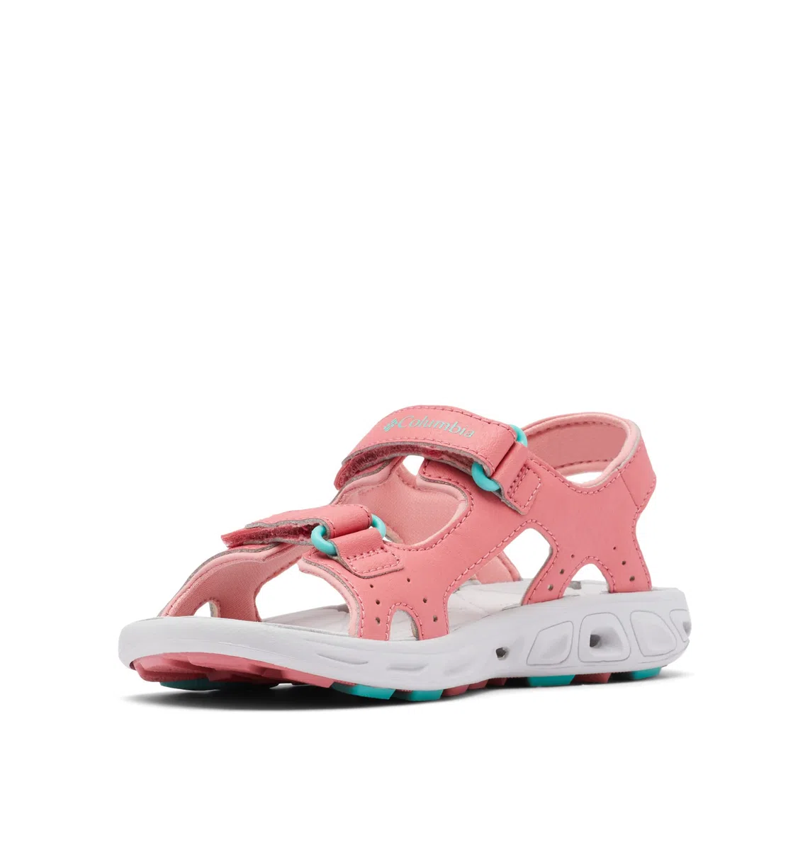 Columbia Youth Techsun Vent Trekkingsandalen für Unisex Kinder, Rot (Wild Salmon x Dolphin), 39 EU