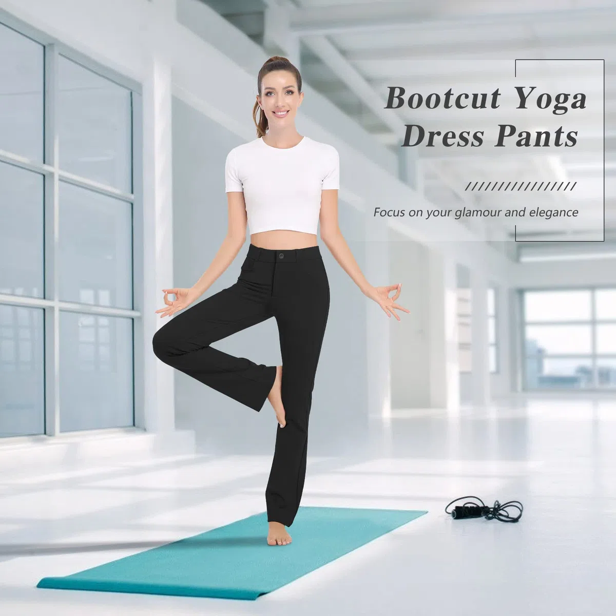 HISKYWIN Womens Dress Pants Stretch Work Office Business Slacks Comfy Yoga Golf Pants with Pockets