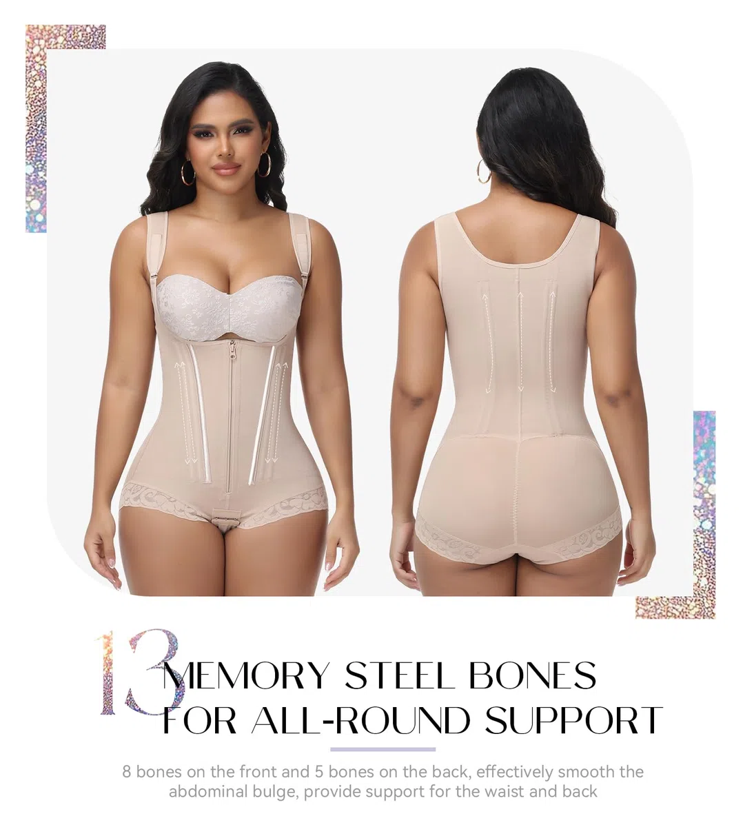 SHAPSHE Fajas Colombianas Moldeadoras Postpartum Stage 1/2/3 Body Shaper Korsett Shapewear Hohe Kompression Kleidungsstück für Frauen