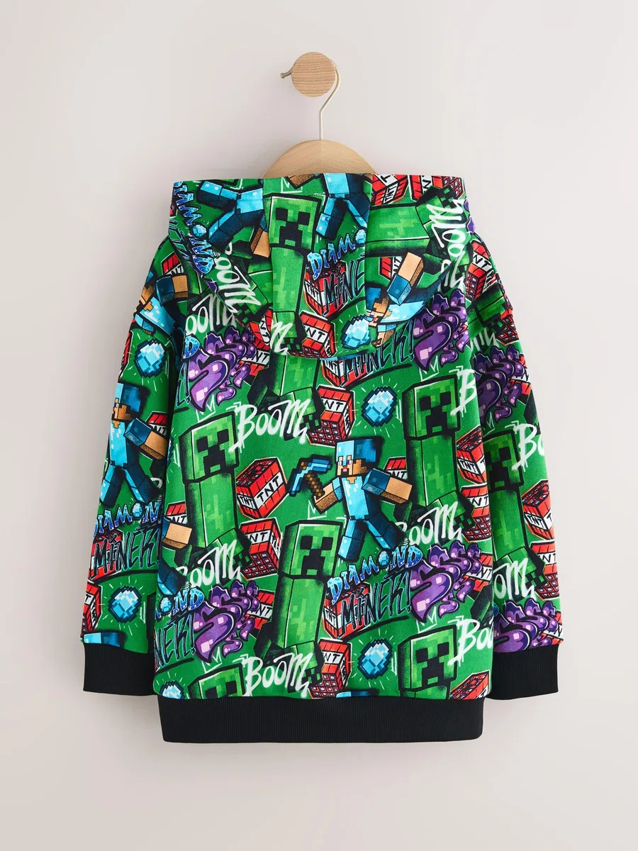 NEXT Jungen Standard Lizenziertes Kapuzensweatshirt Minecraft 98-176