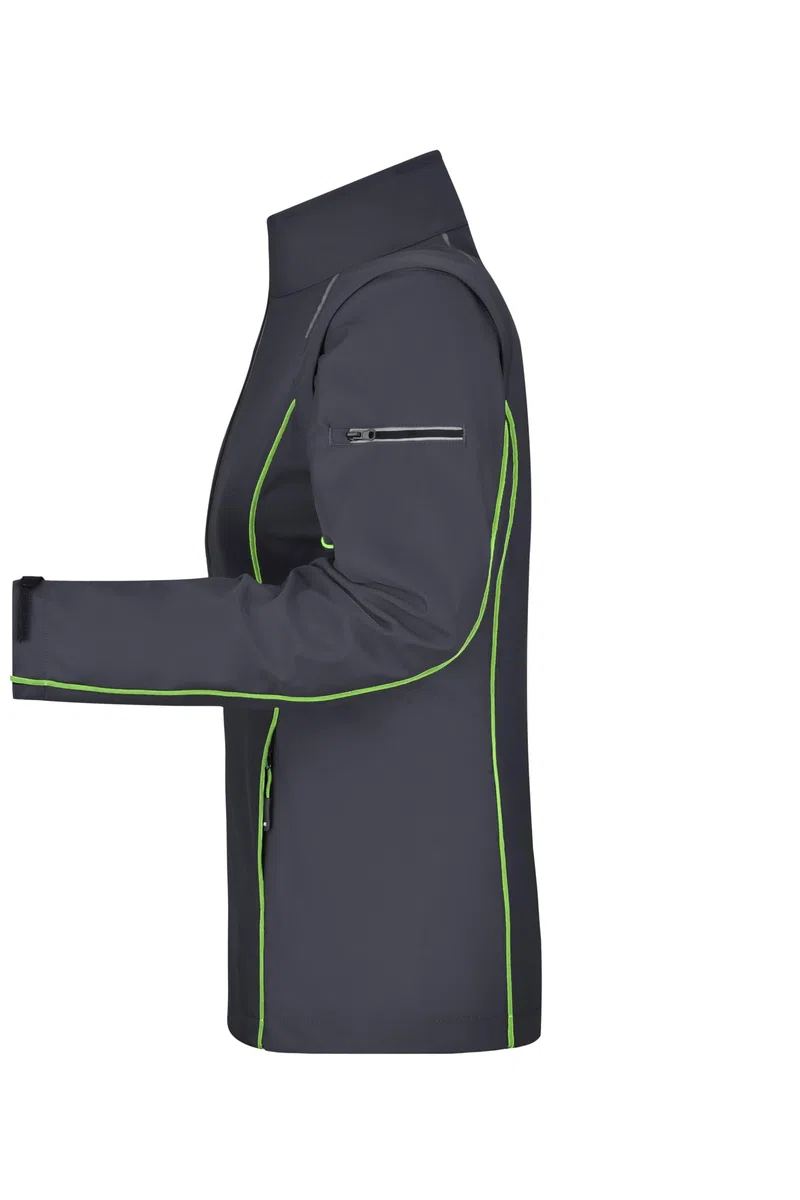 James & Nicholson Damen Softshelljacke mit abzippbaren Ärmeln - Taillierte Funktionsjacke mit TPU-Membran