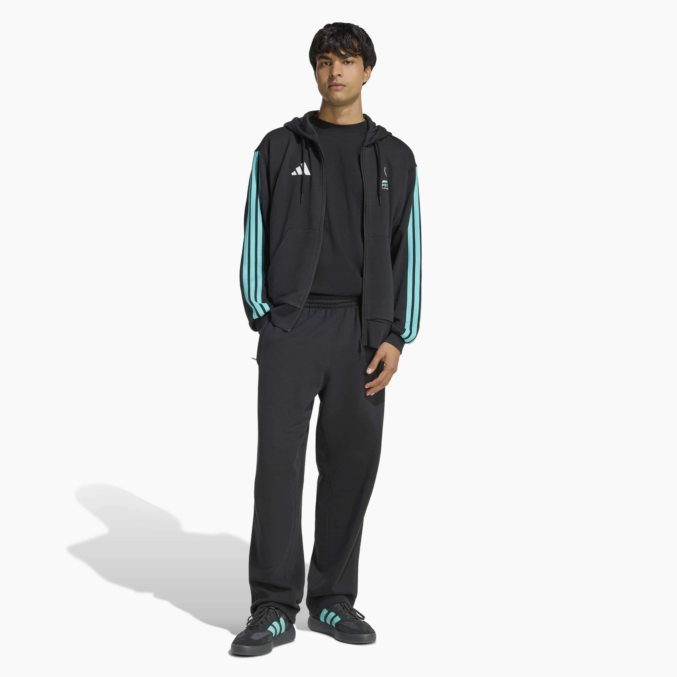 adidas Herren Mercedes - Amg Petronas Formula 1 Team DNA Full Zip Hoody Hoodies