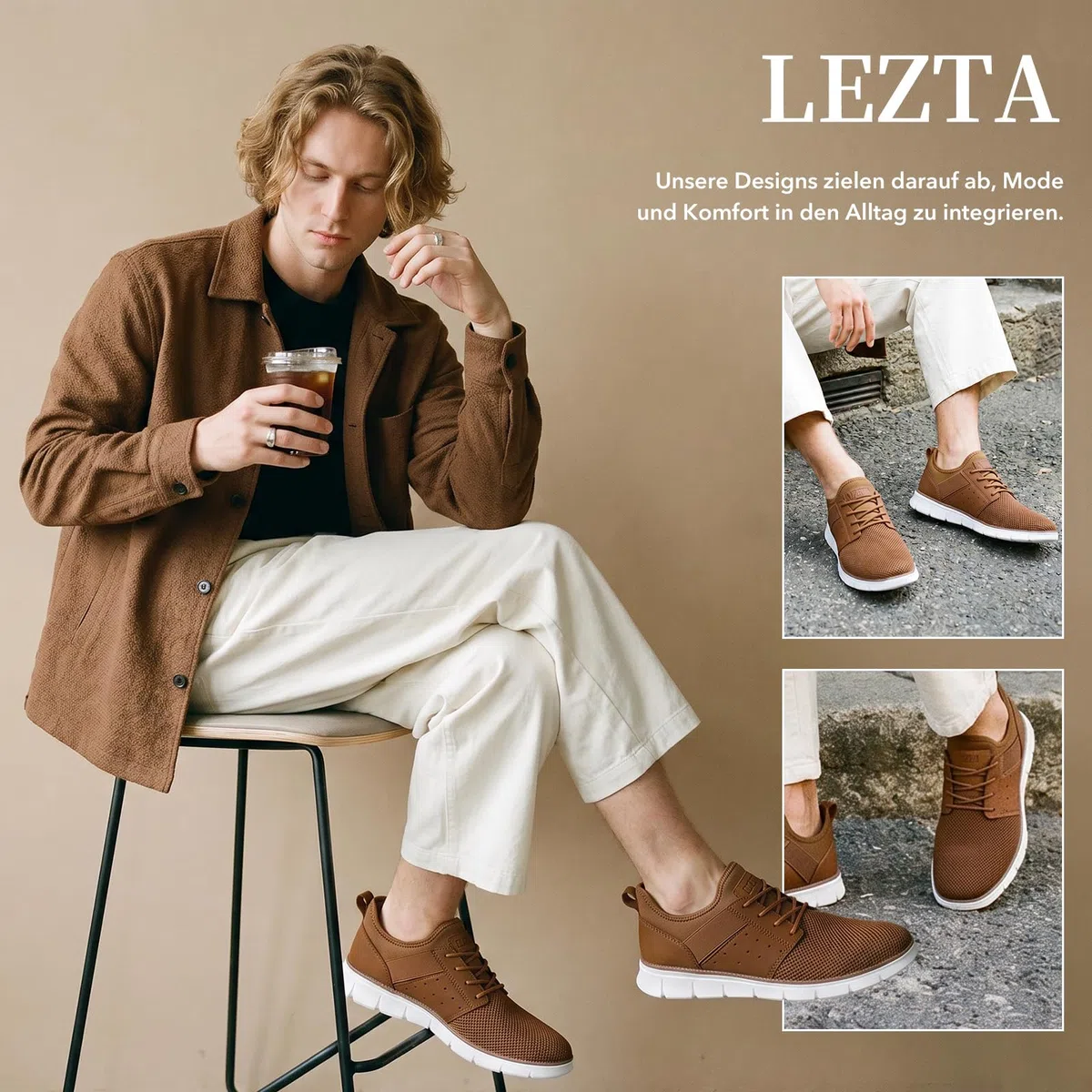 LEZTA Herren Business Slipper Schuhe Anzugschuhe Sneaker Oxfords Freizeitschuhe Walking Fitness Sport Turnschuhe