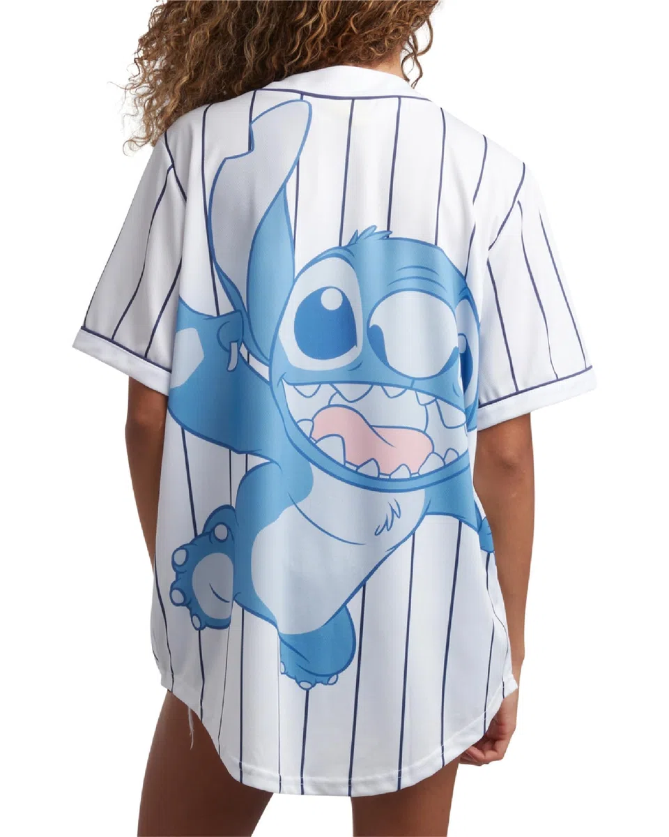 Disney Damen Baseballtrikot – Mickey Mouse Lightning McQueen Marie, Lilo und Stitch Damen-Baseballshirt (Größen: S-XL)