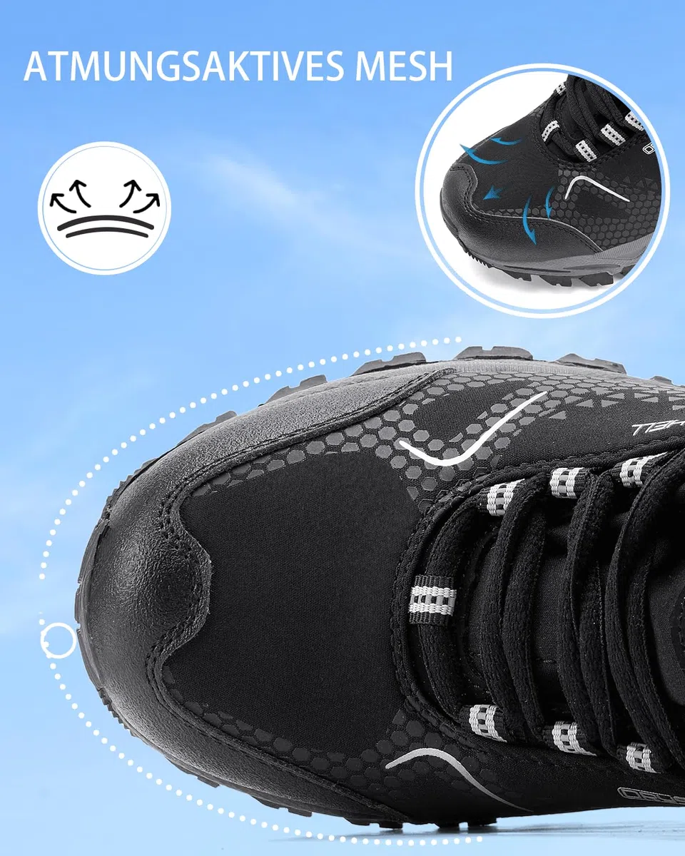 LANGDU Wanderschuhe Herren Damen Wasserdicht Wanderschuhe Leicht Trekkingschuhe Wanderstiefel Atmungsaktiv Outdoorschuhe 38-46EU