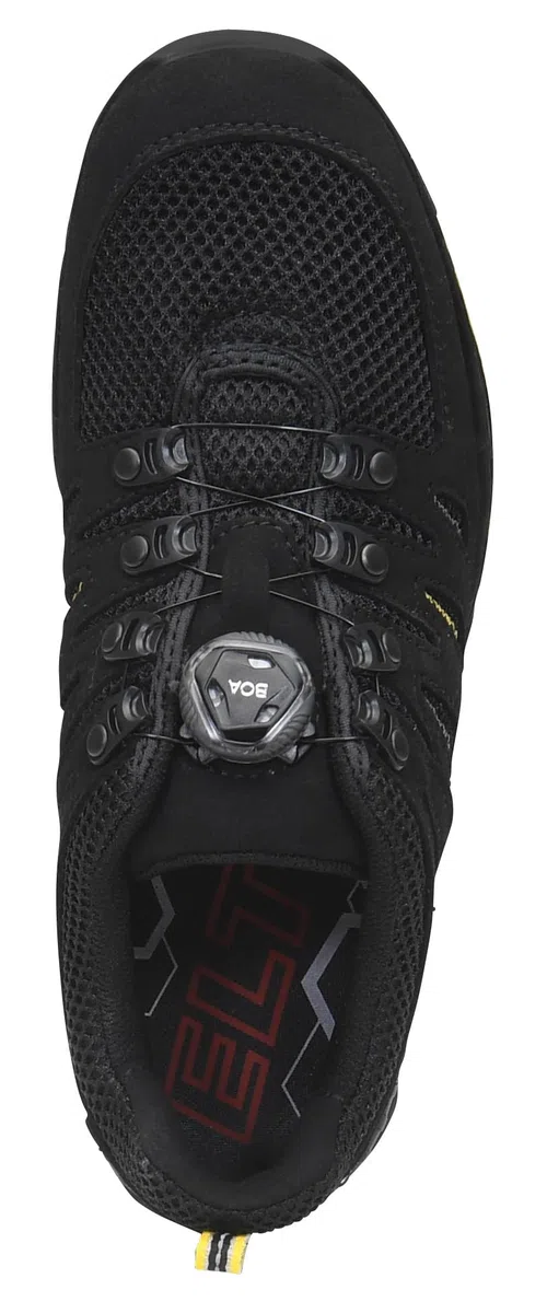 ELTEN Berufsschuh Maddox BOA Black-Yellow Low ESD O1, Damen und Herren, Textil, leicht, sportlich, Schwarz/Gelb, Gr. 39