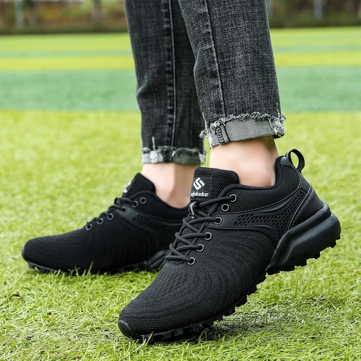 Traillaufschuhe Herren Laufschuhe Wanderschuhe Leicht Straßenlaufschuhe Sneaker Trekkingschuhe rutschfeste Outdoor Fitnessschuhe Sportschuhe
