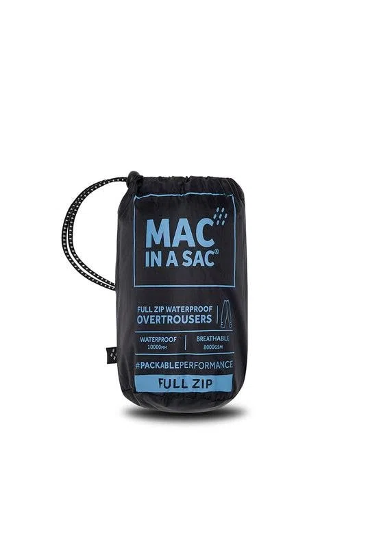 Mac in a Sac Origin Full Zip Overtrousers – Packbare, wasserdichte Regenhose, leichte, atmungsaktive Überhose, wasserdicht bis 10.000 mm