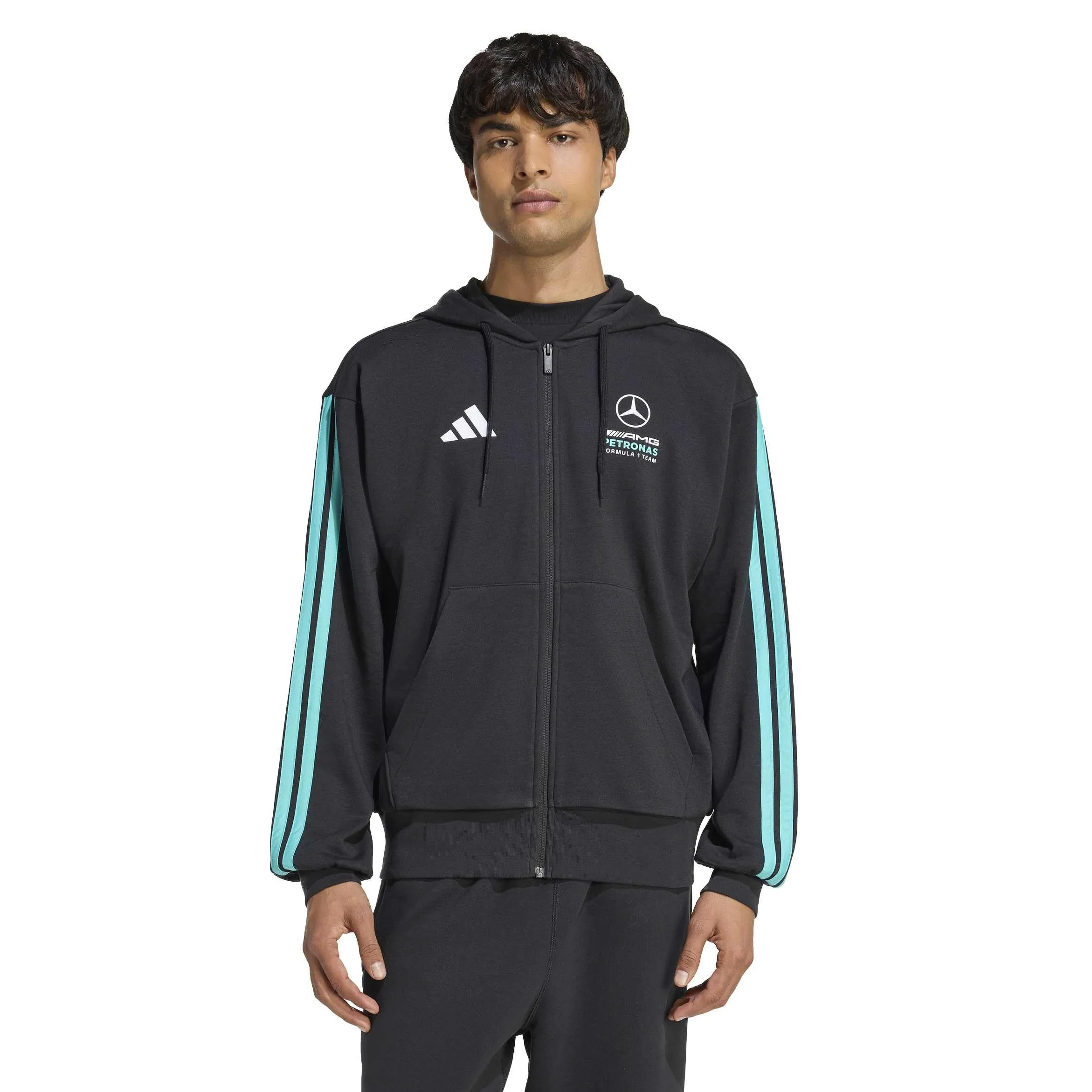 adidas Herren Mercedes - Amg Petronas Formula 1 Team DNA Full Zip Hoody Hoodies