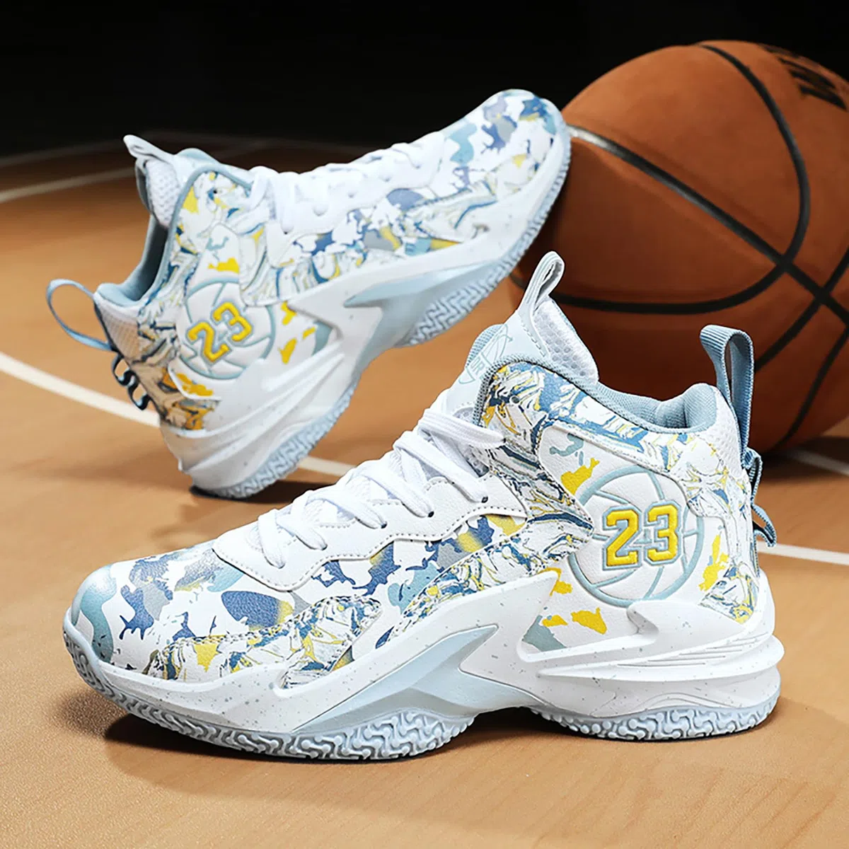 Herren Basketballschuhe High Top Sportschuhe Casual Atmungsaktiv Tennis Schuhe Herren Gym Sneaker Hallenschuhe