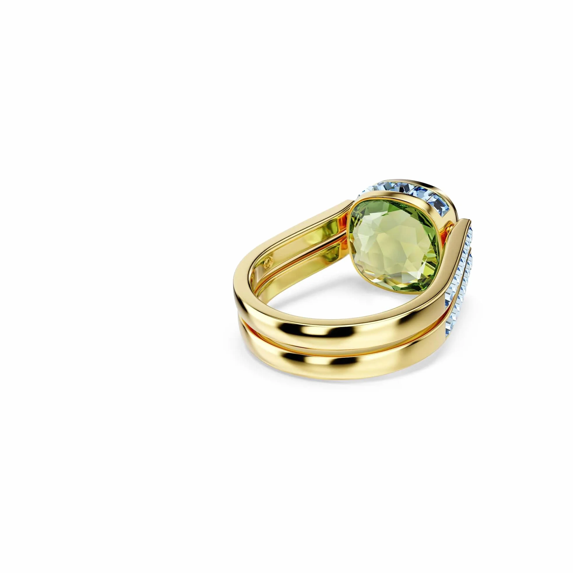 Swarovski Chroma Kollektion Ring, Kissenform-Schliff, Mehrfarbig, Goldfarben plattiert