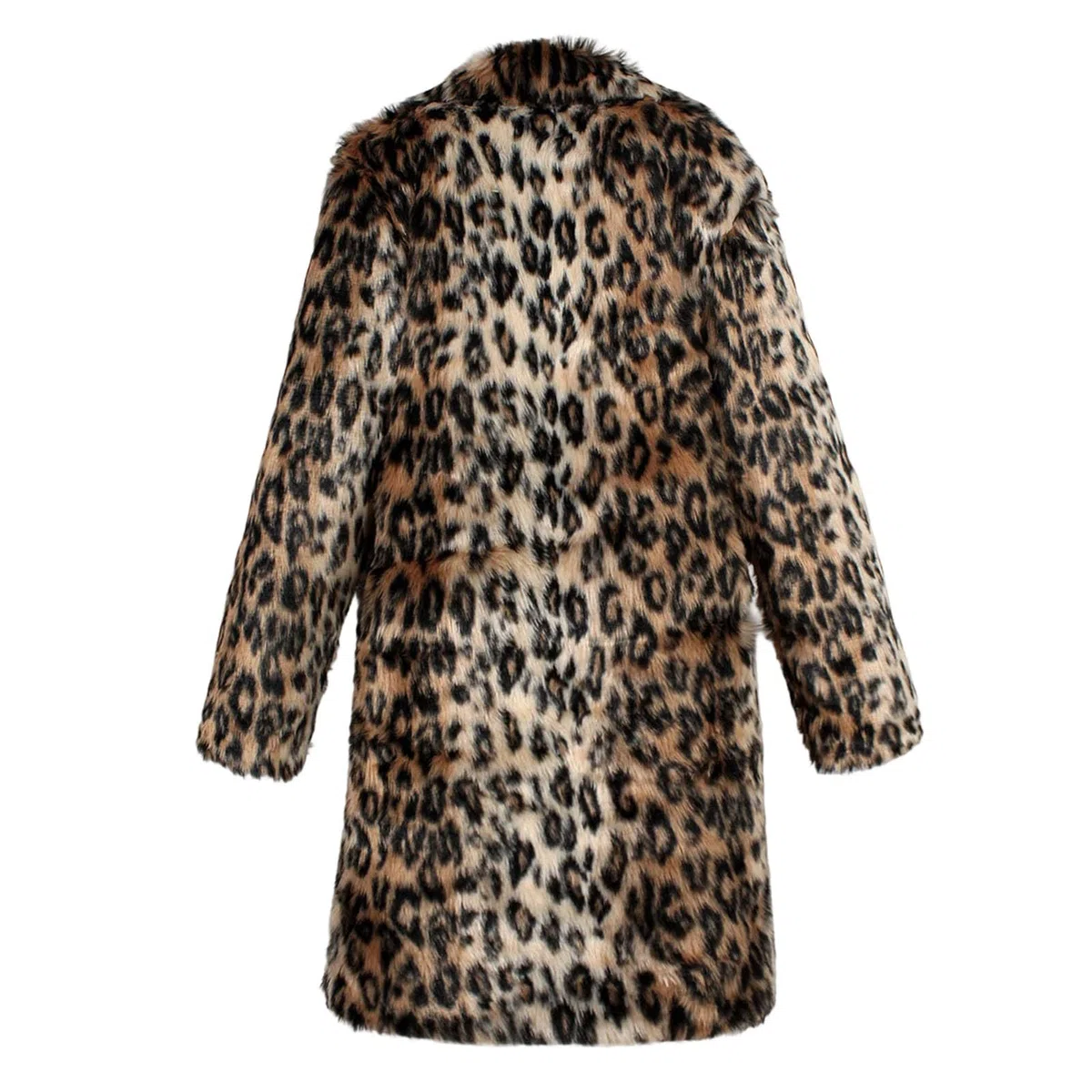 Generisch Übergang Winter Herren Mantel Nachahmung Kragen Mittellangen Mantel Mode Dicke Warme (Beige, XXL)