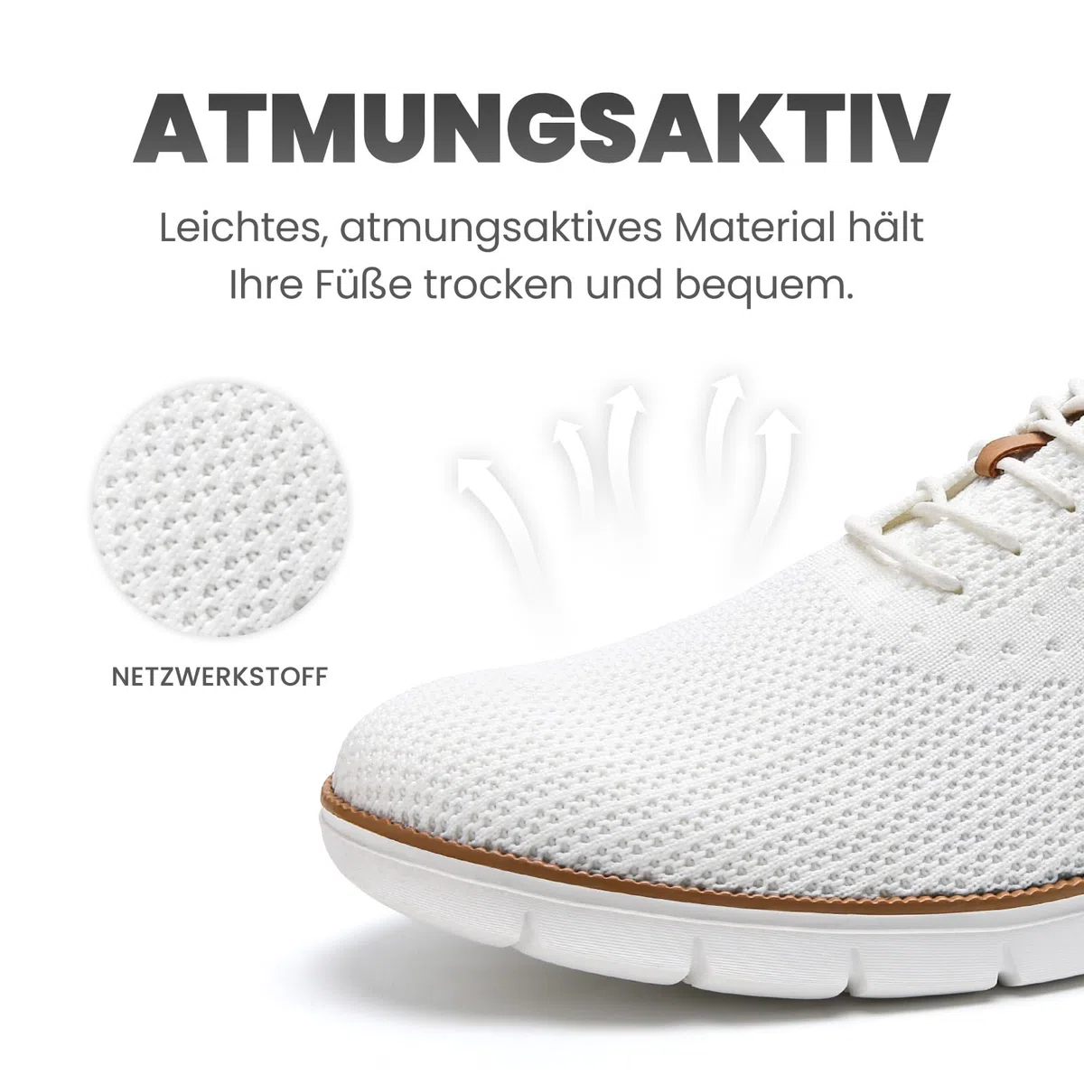 LEZTA Schuhe Herren Anzugschuhe Sneaker Oxfords Business Mesh Stoff Atmungsaktiv Sportschuhe Tennisschuhe Walkingschuhe Komfortabel