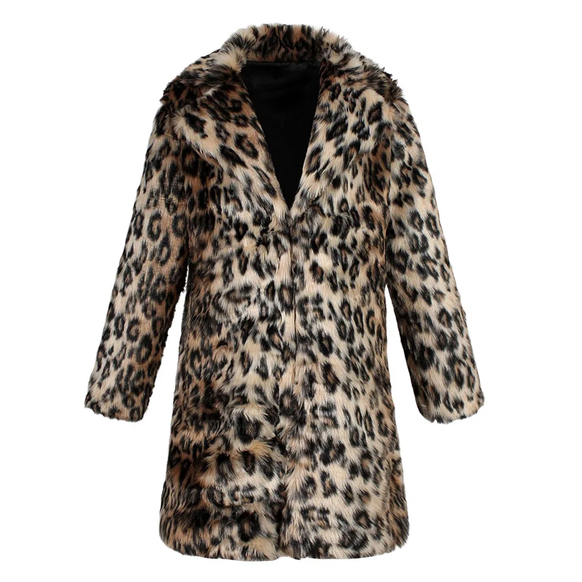 Generisch Übergang Winter Herren Mantel Nachahmung Kragen Mittellangen Mantel Mode Dicke Warme (Beige, XXL)