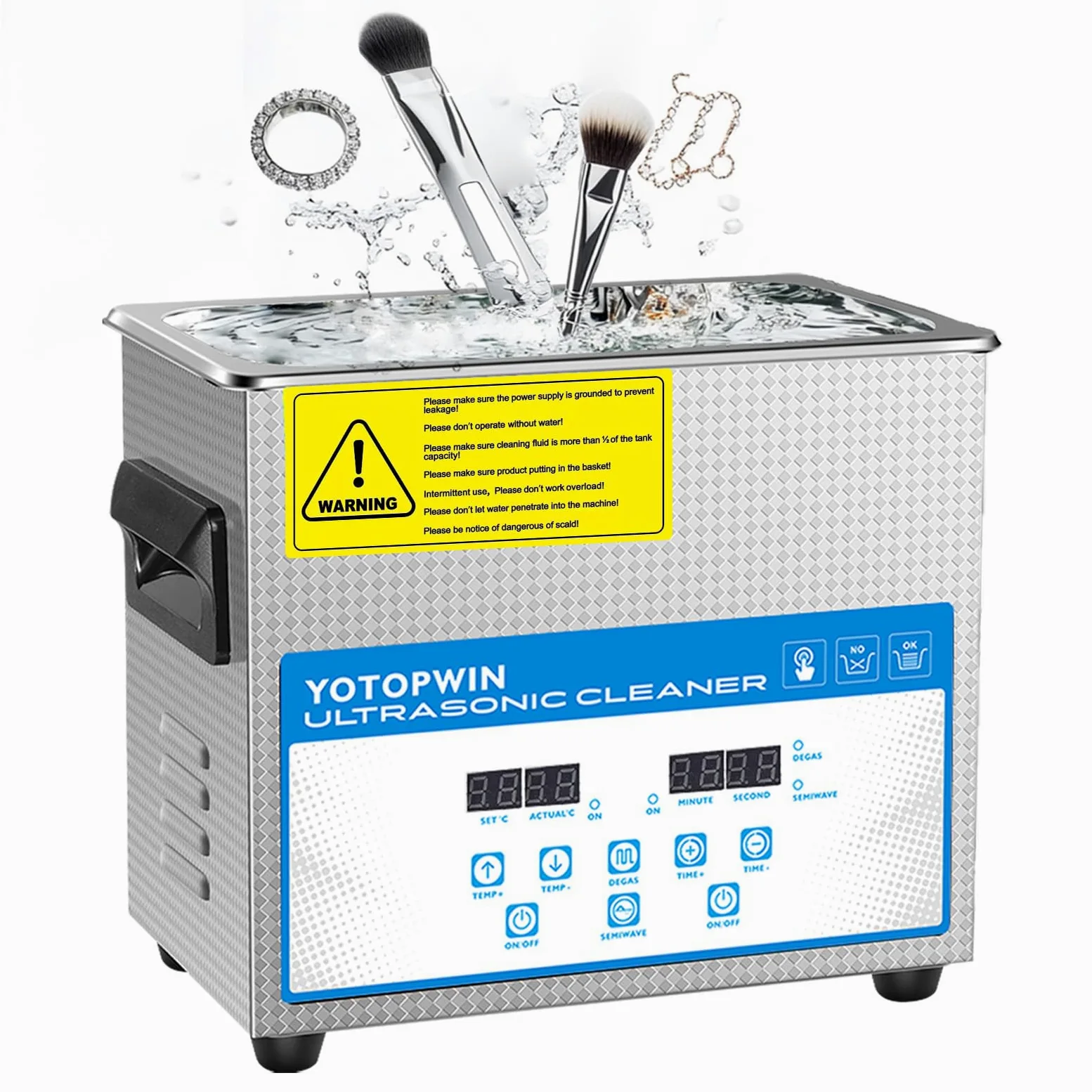Ultra Sonic Schmuck Reinigungsmaschine mit Digital-Timer und Ultraschallheizung, Laborheizung, Ultraschallreiniger für Reparaturwerkzeuge