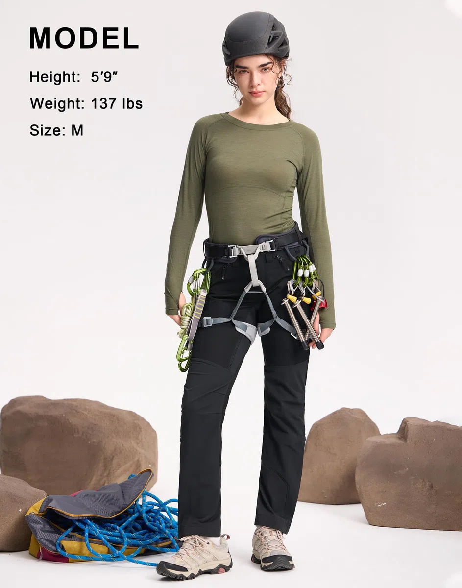 Pioneer Camp Damen Outdoorhose Wanderhose(Black;M)