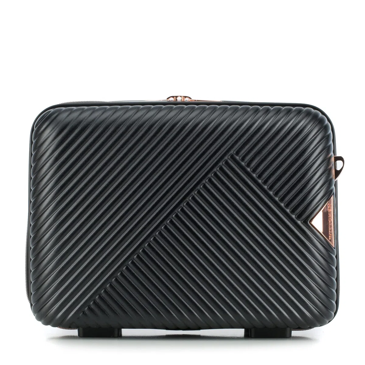 WITTCHEN GL Style Line | Kosmetikkoffer Reisekoffer Handgepäck Kabinengepäck Kosmetiktasche Damen Reiseetui Hartschale aus Polycarbonat Zahlenschloss GL Style Schwarz