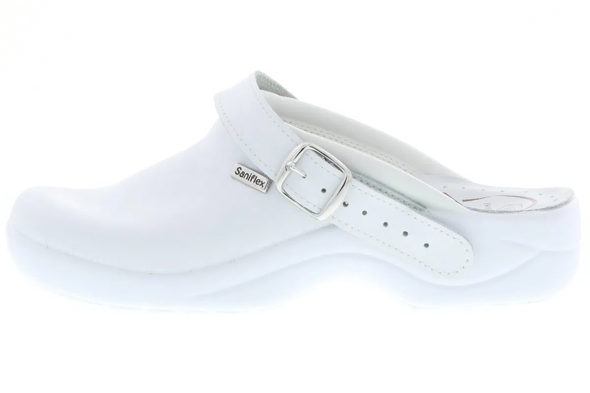 643-10 Zertifizierte Medizinische Lederschuhe Sandalen Sandalette Clog Pantolette Komfortschuhe Hausschuhe, Damen