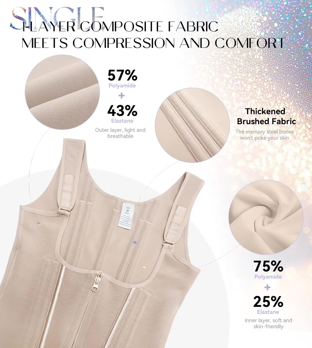SHAPSHE Fajas Colombianas Moldeadoras Postpartum Stage 1/2/3 Body Shaper Korsett Shapewear Hohe Kompression Kleidungsstück für Frauen