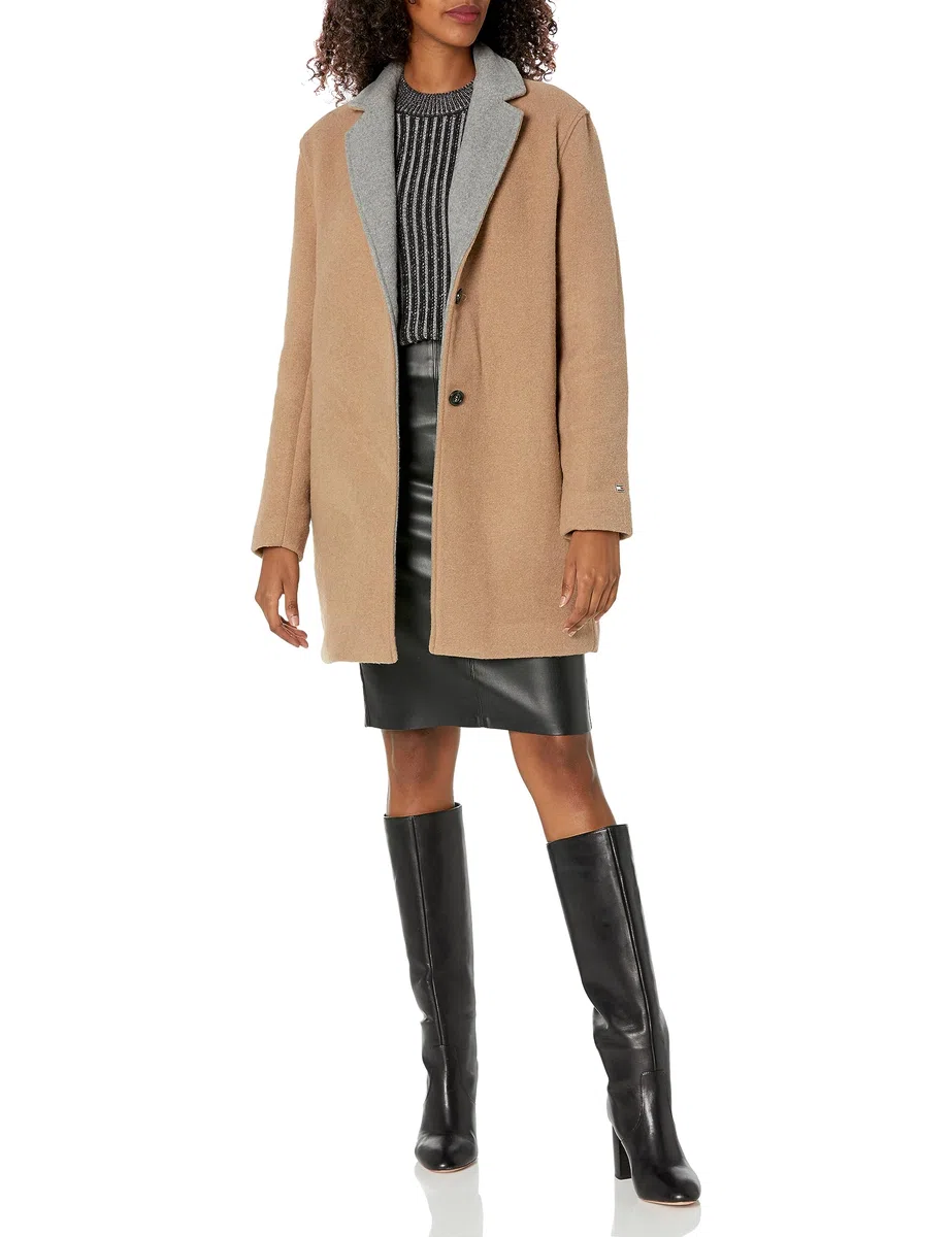 Tommy Hilfiger Damen Lightweight Everyday Soft Coat Wollmäntel