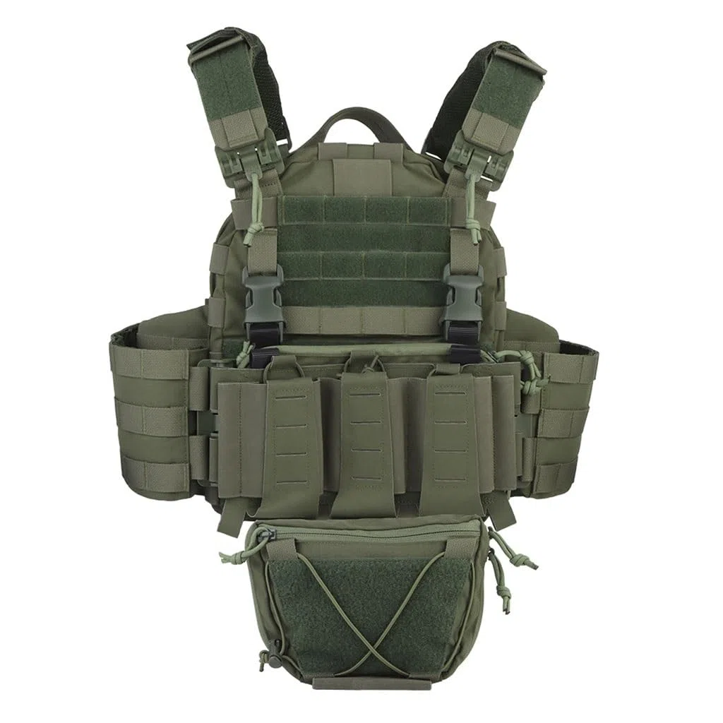 Vielseitig. Modularisiert. Moore Westen Mit Einer Tasche, Große Outdoor-Taktiken. Gewährt Mit 5,56/7,62 Taschen Für Männer, Luft Einstellbar. Brust Ausrüstung Packung