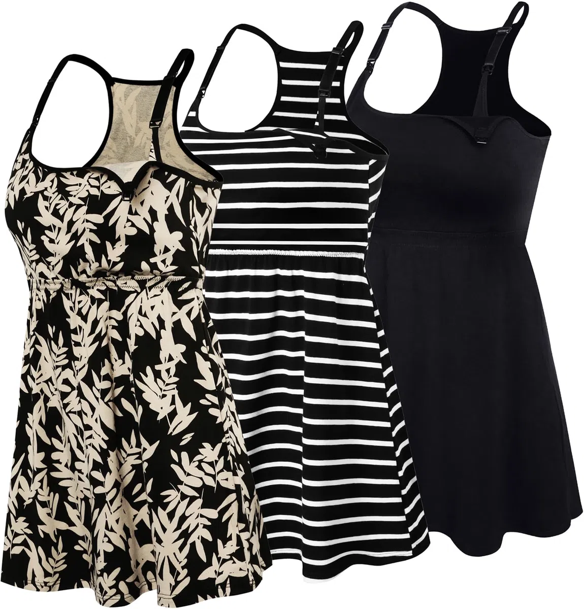 Womens Cotton Maternity Nursing Tank Tops with Shelf Bra Breastfeeding Camisole Shirts