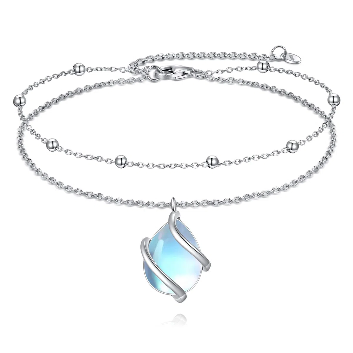 POPLYKE Schmetterling/böses Auge Anket Sterling Silber Verstellbare Kette Schmuck für Frauen