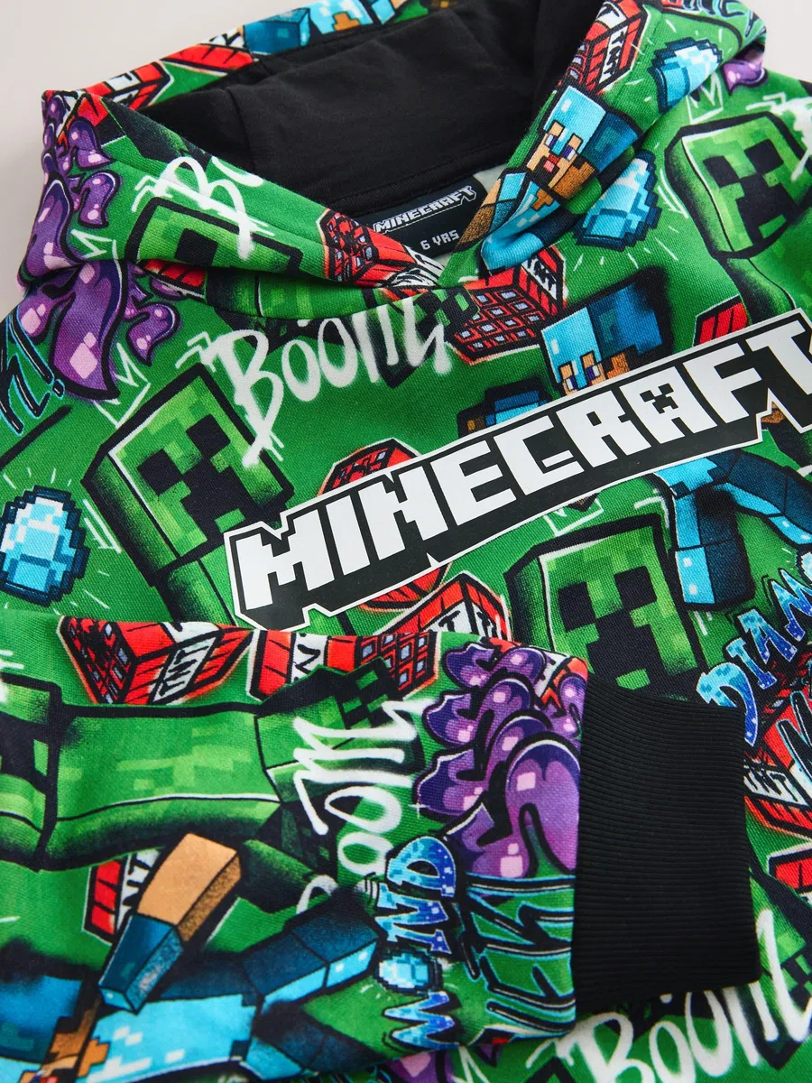 NEXT Jungen Standard Lizenziertes Kapuzensweatshirt Minecraft 98-176